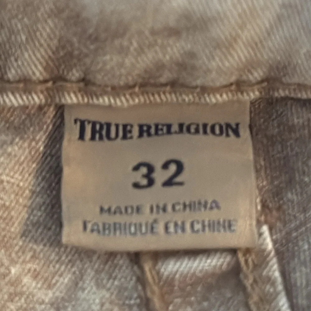 True Religion Ricky Straight Well Worn Twill Pants Sandstone Size 32 NWT